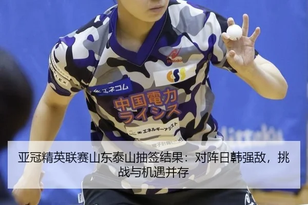 亚冠精英联赛山东泰山抽签结果：对阵日韩强敌，挑战与机遇并存